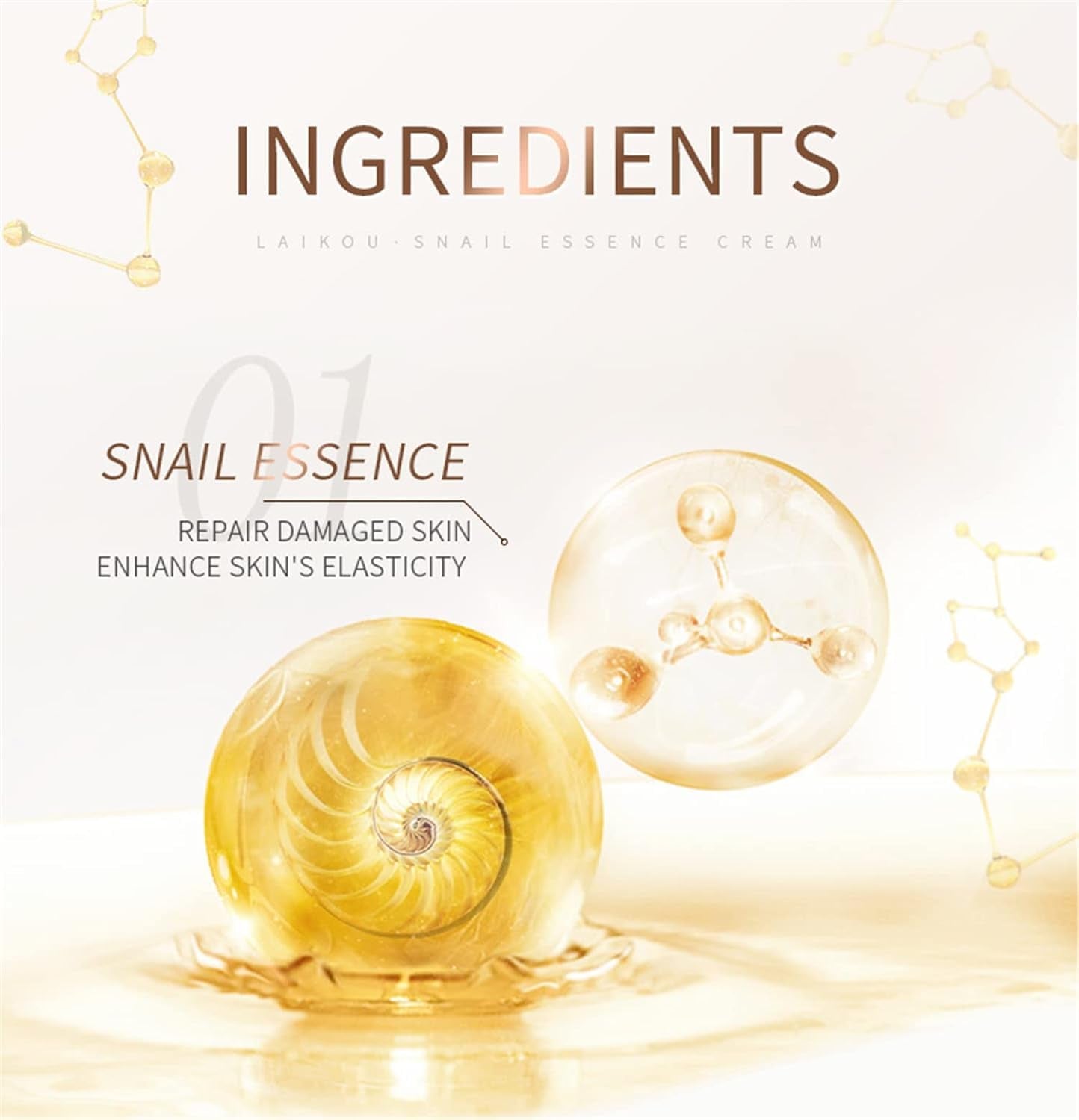 French Snail Repair Cream, Snail Essence Face Cream, Snail Extract Secretion Hyaluronic Acid Moisture Facial Cream, Improve Skin Nourishing Collagen Essence Cream, 25G (2Pcs)