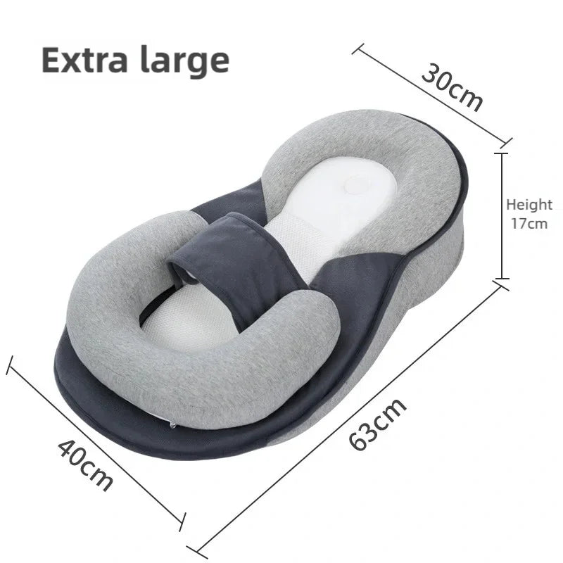 TINSOL New Baby Wedge Pillow for Newborns, Infant Feeding Support Nursing Anti-Reflux Pillow Reduces Spit-Up with Safety Straps