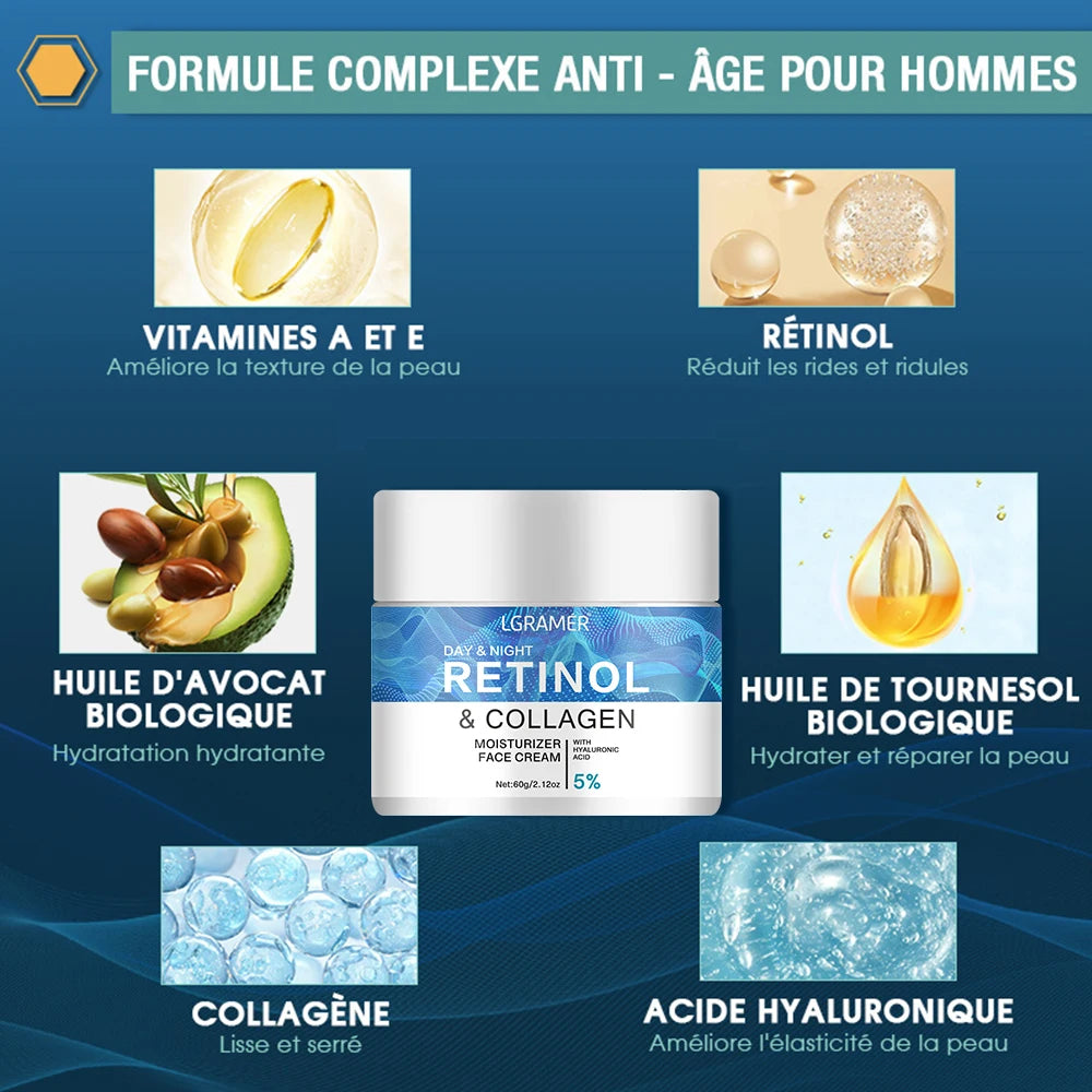 Retinol Firming Face Cream Lifting Neck Anti-Aging Remove Wrinkles Night Day Cream Moisturizing Facial Serum Body Skin Care