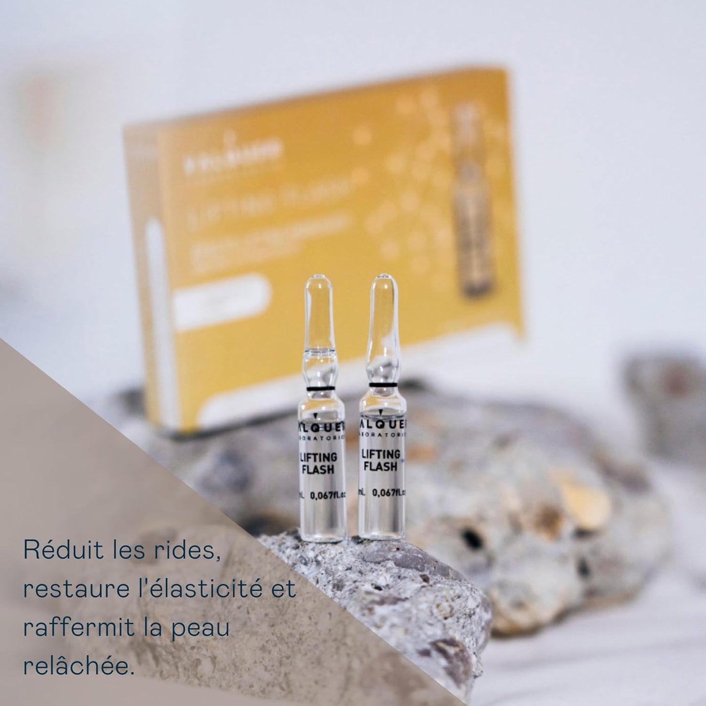Flash De Levage Des Ampoules Faciales De . Sérum Visage. Effet Lifting Immédiat. Tous Types De Peau. Avec De L'Acide Hyaluronique. Anti-Rides - 5 Unités X 2 Ml
