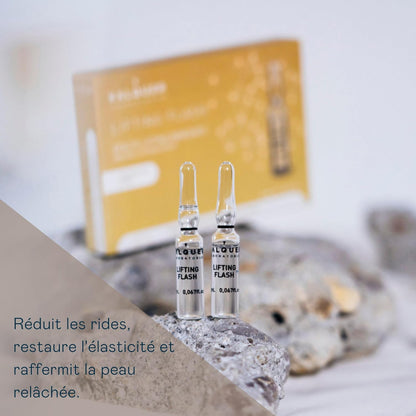 Flash De Levage Des Ampoules Faciales De . Sérum Visage. Effet Lifting Immédiat. Tous Types De Peau. Avec De L'Acide Hyaluronique. Anti-Rides - 5 Unités X 2 Ml