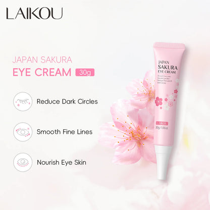 Japan Sakura Eye Cream 30G anti Aging Dark Circle Removal Moisturizing Wrinkle Reduction Eye Treatment for Women Men Cosmetics