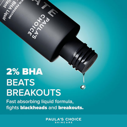 SKIN PERFECTING 2% BHA Esfoliante Liquido - Peeling Viso Con Acido Salicilico - Combatte Imperfezioni, Punti Neri & Brufoli - Ridurre I Pori - Pelli Miste O Grasse - 118 Ml