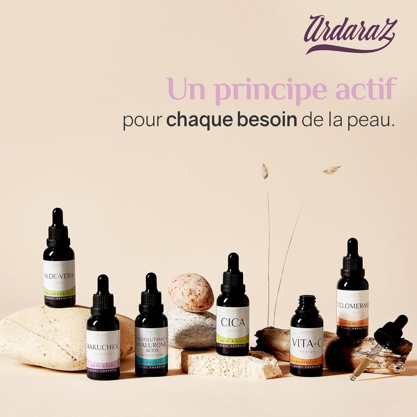 Sérum Visage Avec Bakuchiol, Le Rétinol Végétal. Serum anti Rides Concentré Pour Femmes, Améliore La Texture De La Peau. Avec De L’Acide Hyaluronique, Convient Aux Peaux Sensibles