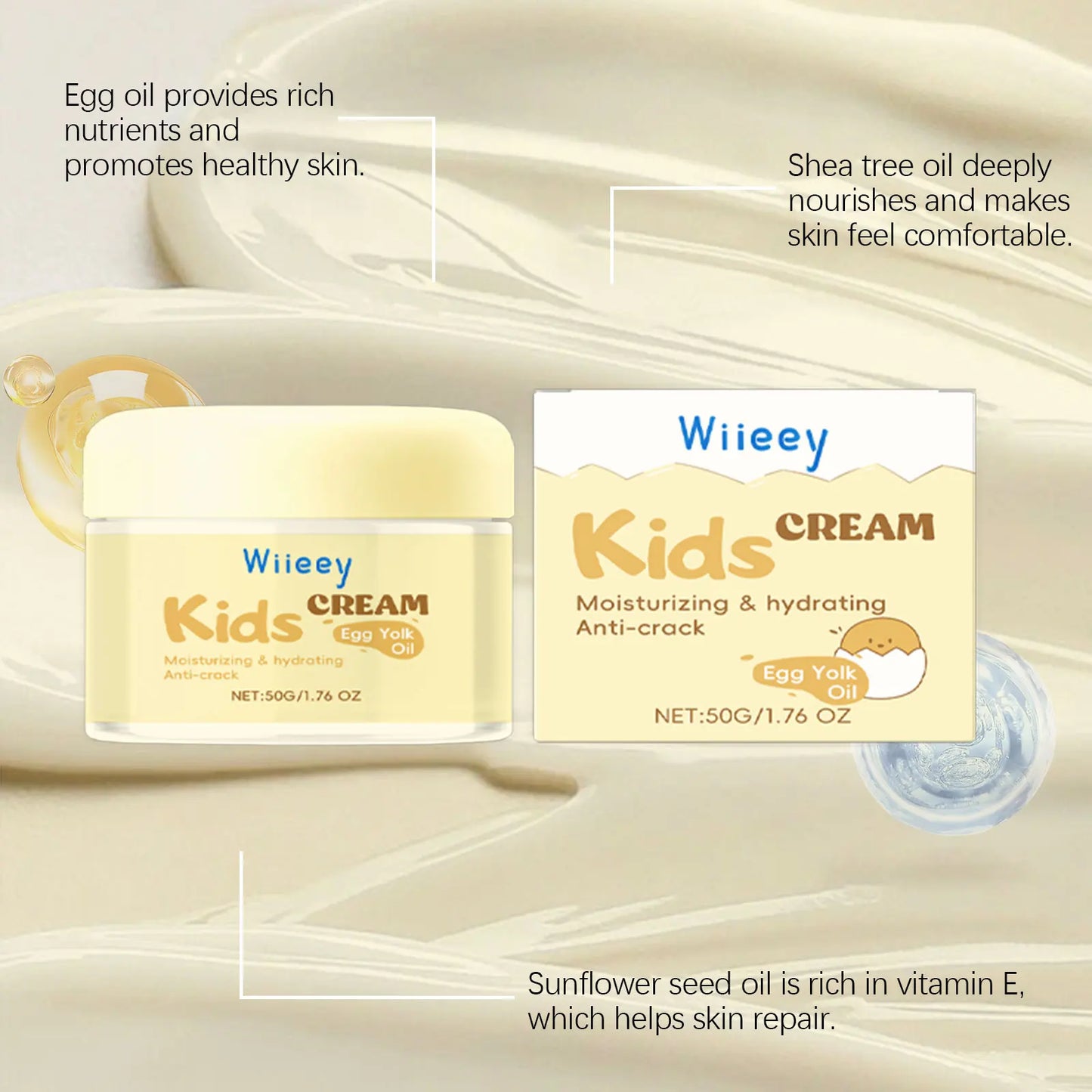 Baby Cream Face Moisturizer Soothing Fragrance Free Organic Skin Protection Children Kids Nourishing Body Lotion Baby Bum Cream