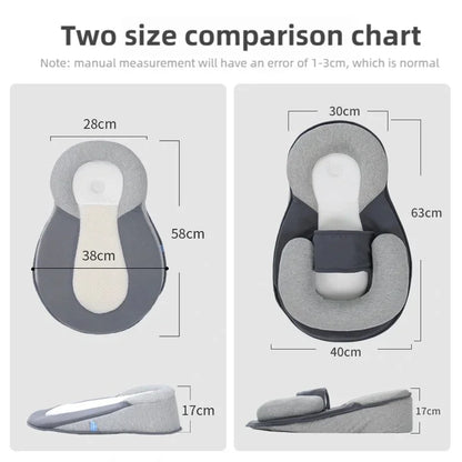 TINSOL New Baby Wedge Pillow for Newborns, Infant Feeding Support Nursing Anti-Reflux Pillow Reduces Spit-Up with Safety Straps