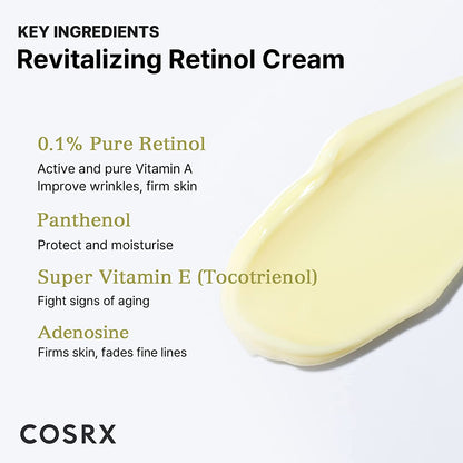 Retinol 0.1% Cream, 0.67 Oz, Crème Anti-Âge Pour Les Yeux Et Le Cou Avec Traitement Rétinoïde Pour Raffermir La Peau, Réduire Les Rides, Les Ridules Et Les Signes De Vieillissement