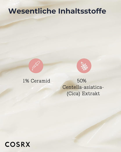 COSRX Balancium Komfort Ceramid Creme, 2,82 Oz/80 G, 50% Centella Asiatica Beruhigende Und Langanhaltende Feuchtigkeitspflege Für Das Gesicht Bei Trockener Haut, Mattem Teint, Korean Skincare