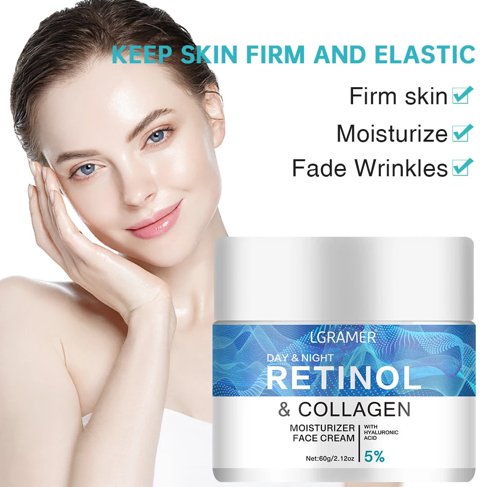 Retinol Firming Face Cream Lifting Neck Anti-Aging Remove Wrinkles Night Day Cream Moisturizing Facial Serum Body Skin Care