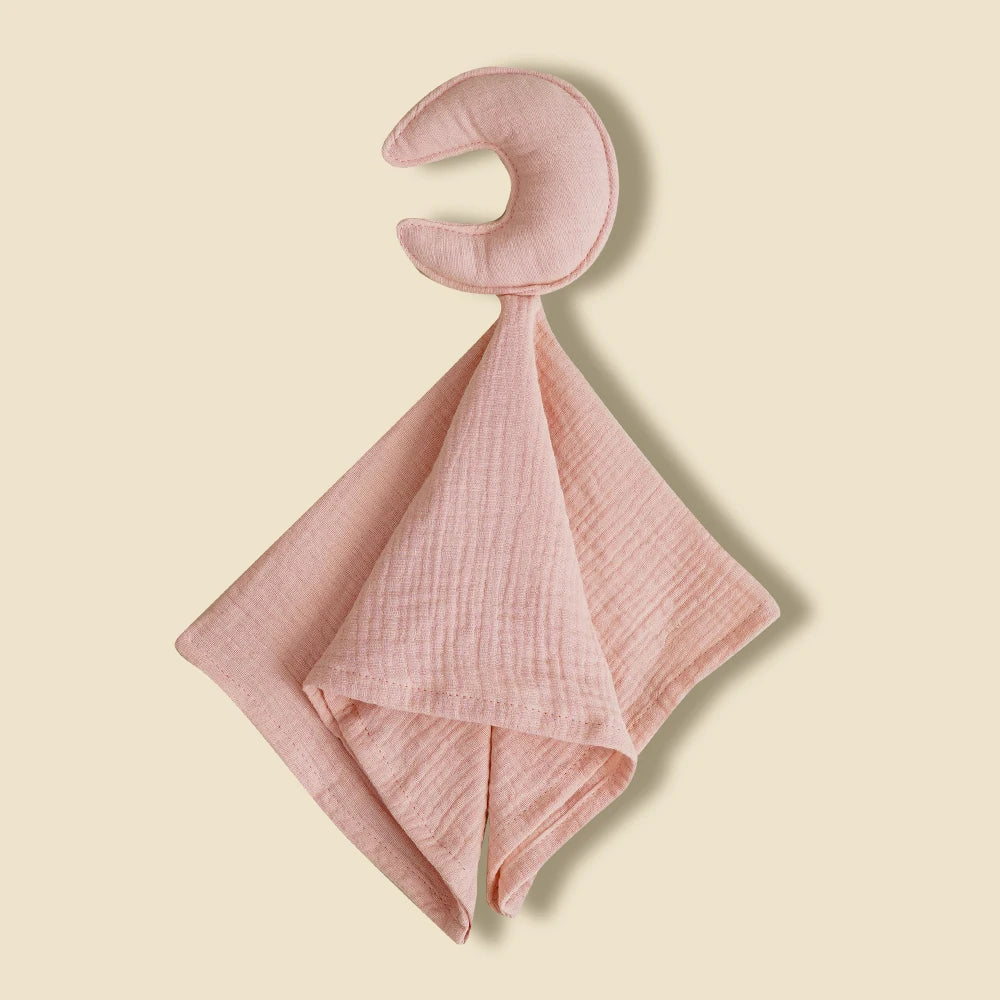 New Plain Colour Star&Moon Model 40*40CM Super Skin-Friendly Pure Cotton Baby Sleep Soothing Towel &Toy