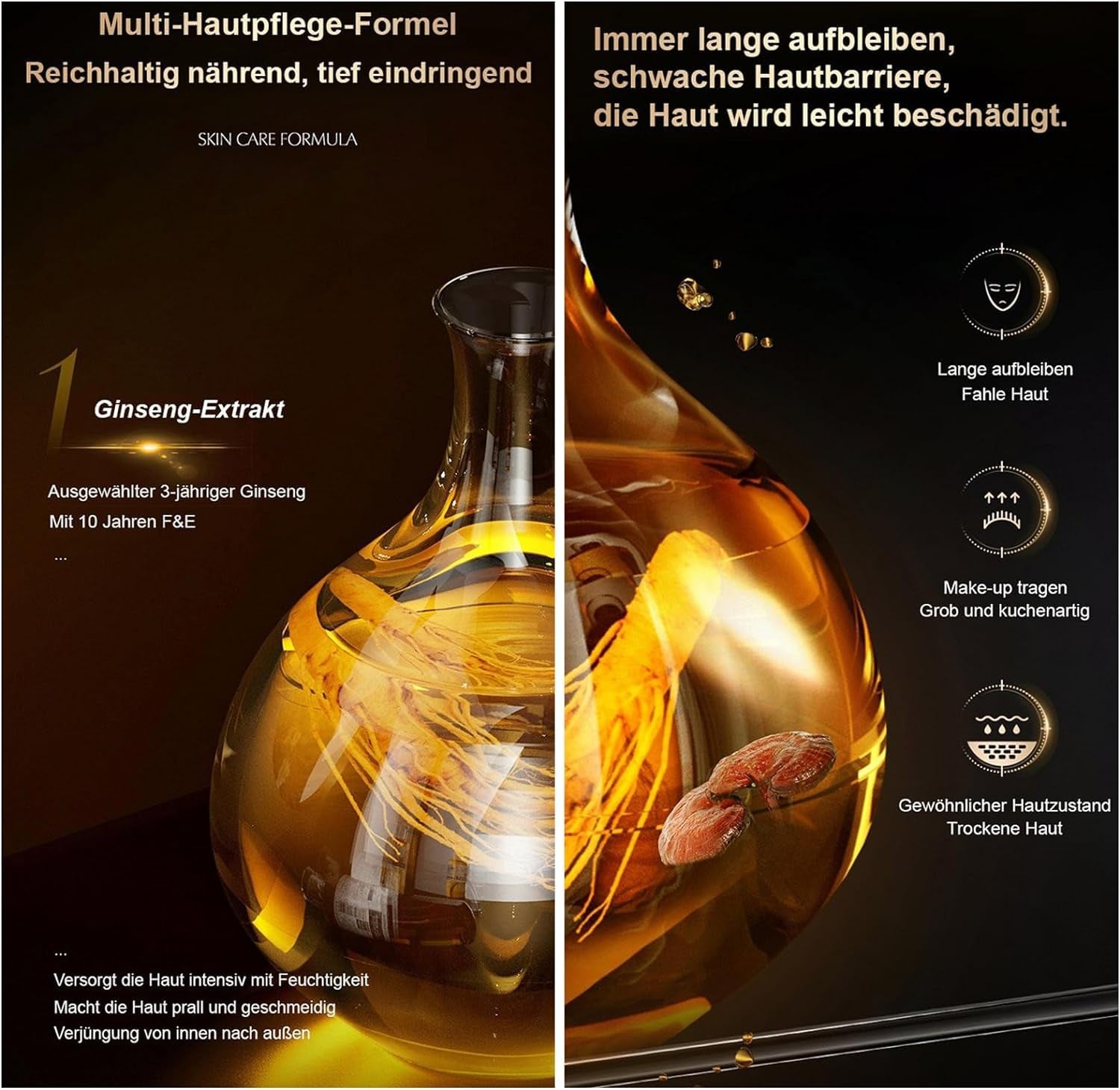 Ginseng Ganoderma Anti-Wrinkle Cream, anti Wrinkle Ginseng Face Cream, Ginseng anti Wrinkle Cream, Tightening Sagging Skin Reduce Fine Lines (1Pcs)