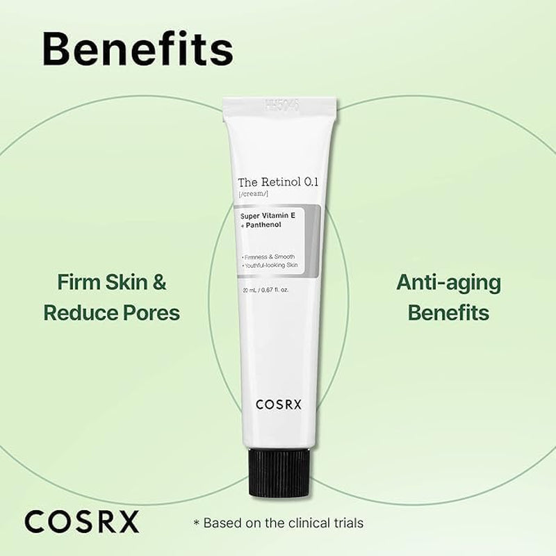 Retinol 0.1% Cream, 0.67 Oz, Crème Anti-Âge Pour Les Yeux Et Le Cou Avec Traitement Rétinoïde Pour Raffermir La Peau, Réduire Les Rides, Les Ridules Et Les Signes De Vieillissement