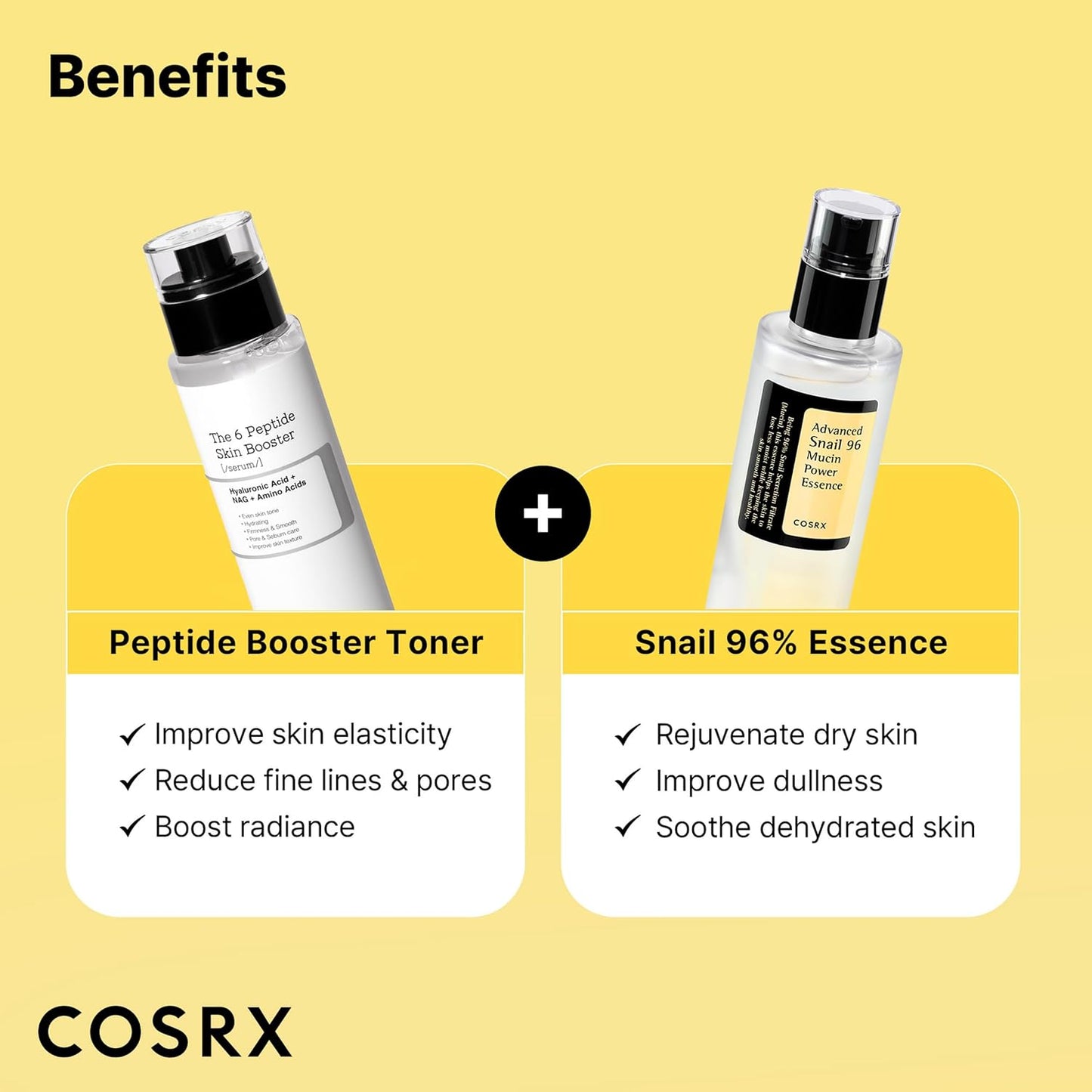 Snail Mucin 96% Peptide Booster Set - Amazon Exclusive - Korean Skin Care, Gift Sets, Skin Care Sets for Women, Advanced Snail Mucin Serum, Face Serum
