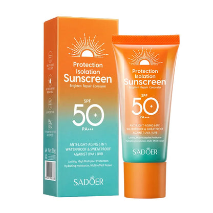 Spf 50+ Sunscreen for Face Protector Solar Skincare Dual Tube Multi Effect Pa+++ Facial Sunscreen Solar Blocker