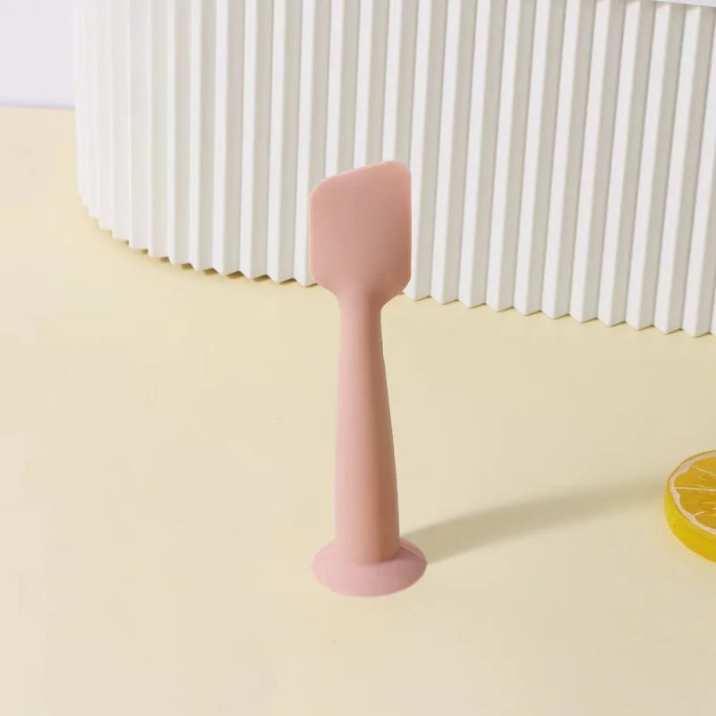 Baby Diaper Cream Applicator Silicone Scraper Scraper Butt Spatula Applicator with Suction Cup Silicone Applicator Care Tool