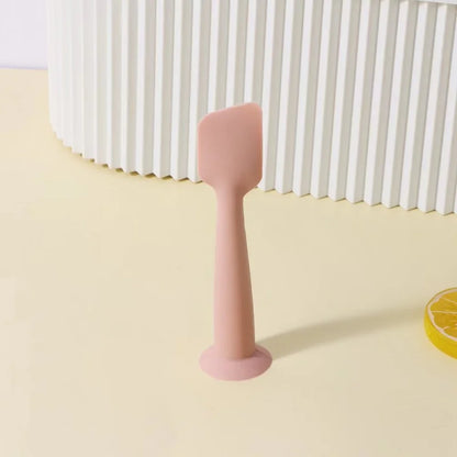 Baby Diaper Cream Applicator Silicone Scraper Scraper Butt Spatula Applicator with Suction Cup Silicone Applicator Care Tool