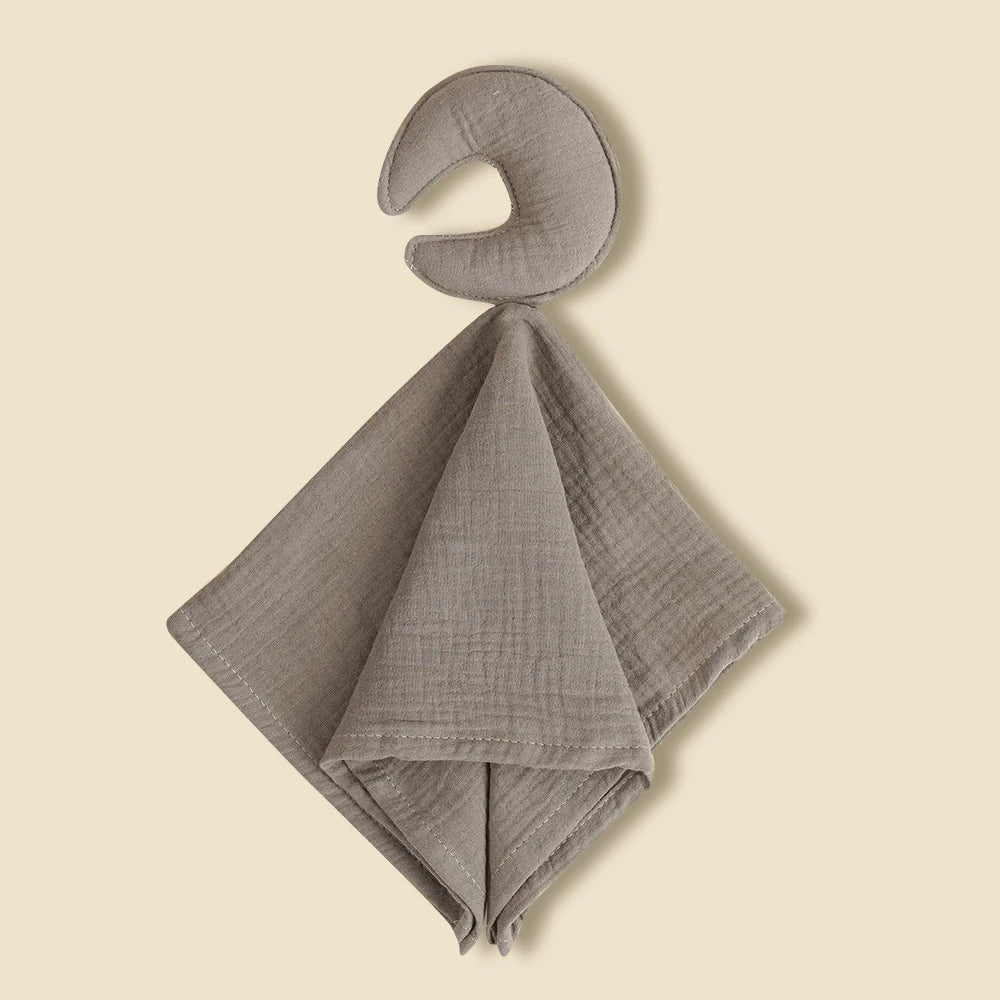 New Plain Colour Star&Moon Model 40*40CM Super Skin-Friendly Pure Cotton Baby Sleep Soothing Towel &Toy