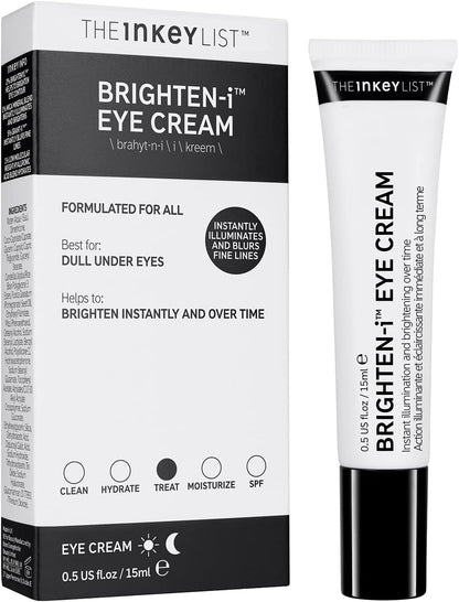The INKEY List Brighten-I Eye Cream Éclaircit Instantanément Les Cernes Sous Les Yeux 15 Ml