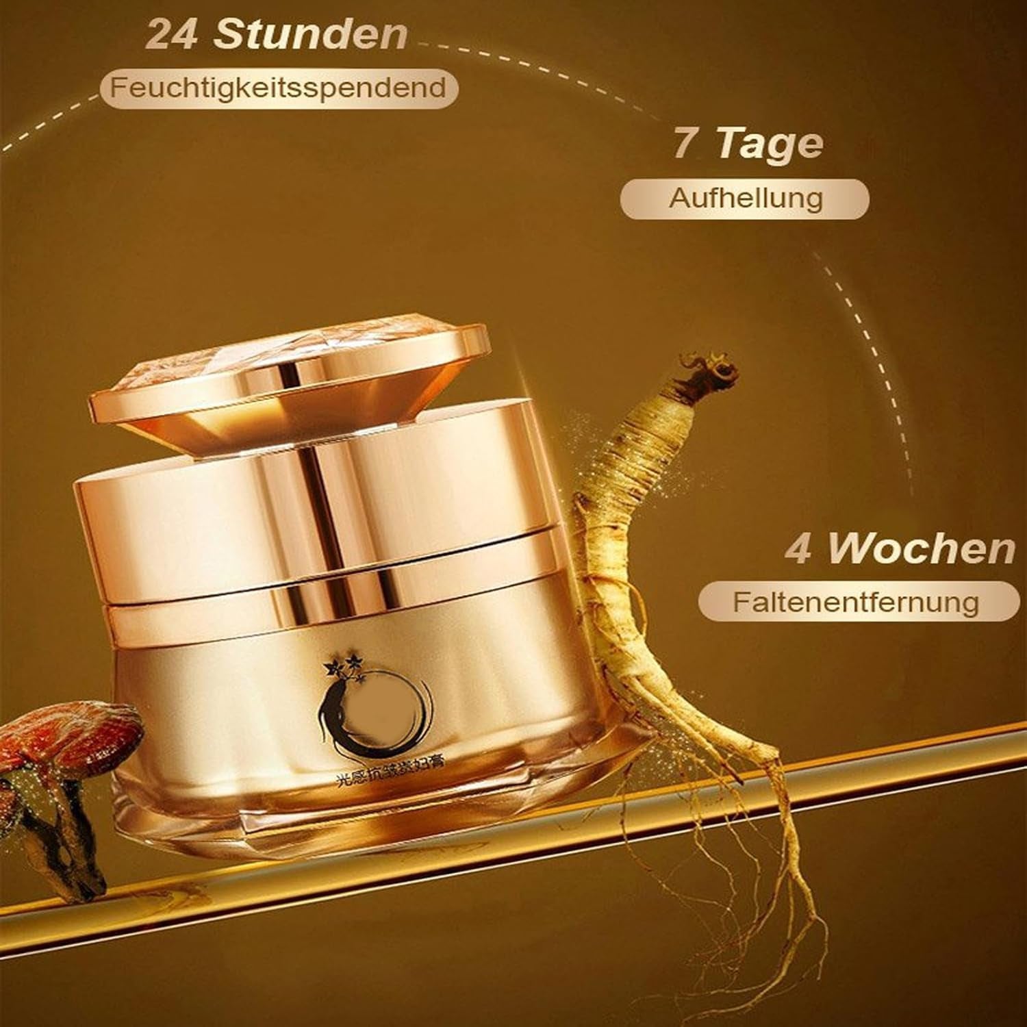 Ginseng Ganoderma Anti-Wrinkle Cream, anti Wrinkle Ginseng Face Cream, Ginseng anti Wrinkle Cream, Tightening Sagging Skin Reduce Fine Lines (1Pcs)