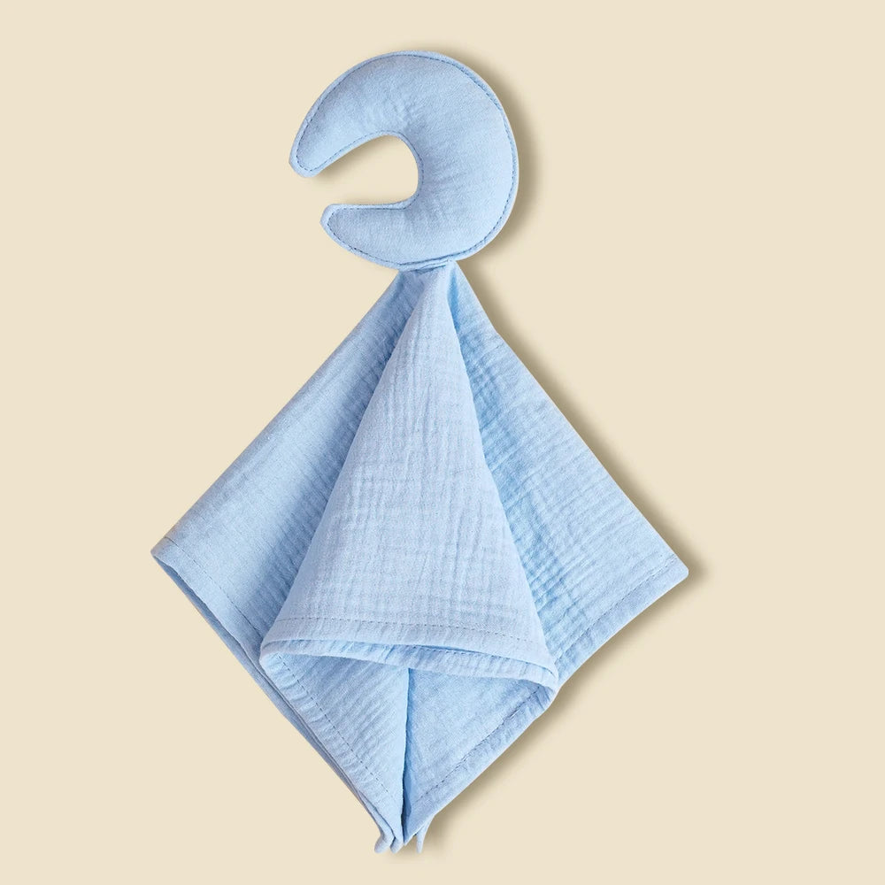 New Plain Colour Star&Moon Model 40*40CM Super Skin-Friendly Pure Cotton Baby Sleep Soothing Towel &Toy