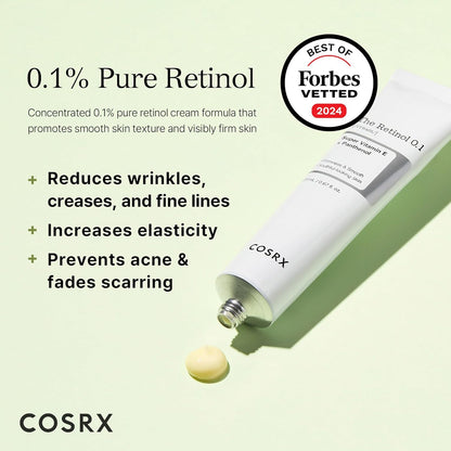 Retinol 0.1% Cream, 0.67 Oz, Crème Anti-Âge Pour Les Yeux Et Le Cou Avec Traitement Rétinoïde Pour Raffermir La Peau, Réduire Les Rides, Les Ridules Et Les Signes De Vieillissement