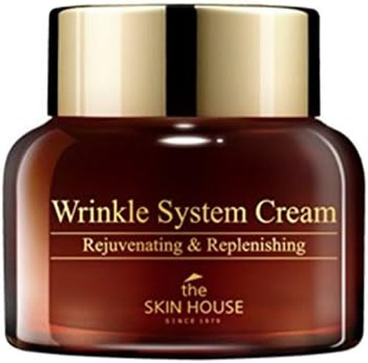 , Wrinkle System Cream Rejuvenating & Replenishing - Crema Rassodante Antirughe, 50 Ml, Realizzata in Corea Del Sud