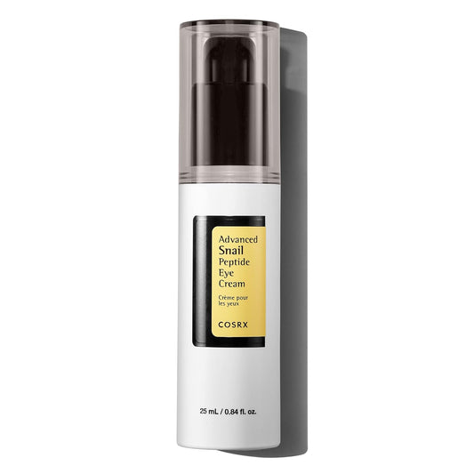 COSRX Snail Peptide Eye Cream Mit 73,7% Schneckenschleim Und Hyaluronsäure - Aufhellende Anti-Aging Korean Augencreme Gegen Feine Linien Und Dunkle Kreise, 25Ml, Korean Skincare