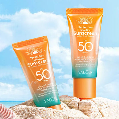 Spf 50+ Sunscreen for Face Protector Solar Skincare Dual Tube Multi Effect Pa+++ Facial Sunscreen Solar Blocker