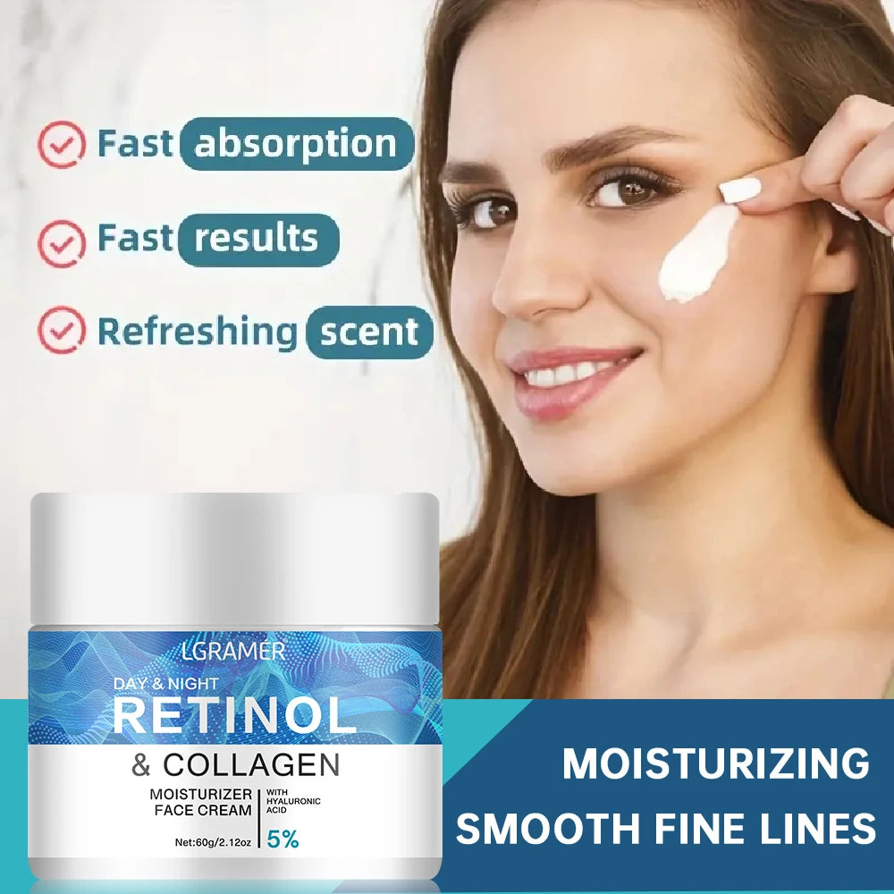 Retinol Firming Face Cream Lifting Neck Anti-Aging Remove Wrinkles Night Day Cream Moisturizing Facial Serum Body Skin Care