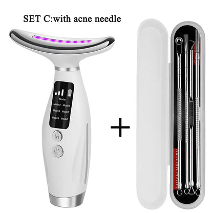 Neck Face Beauty Device Vibration Massage for Face and Neck Personal Ccare Skindion Home Use Beauty Device Face Lifting Machine