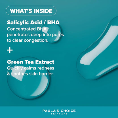 SKIN PERFECTING 2% BHA Esfoliante Liquido - Peeling Viso Con Acido Salicilico - Combatte Imperfezioni, Punti Neri & Brufoli - Ridurre I Pori - Pelli Miste O Grasse - 118 Ml