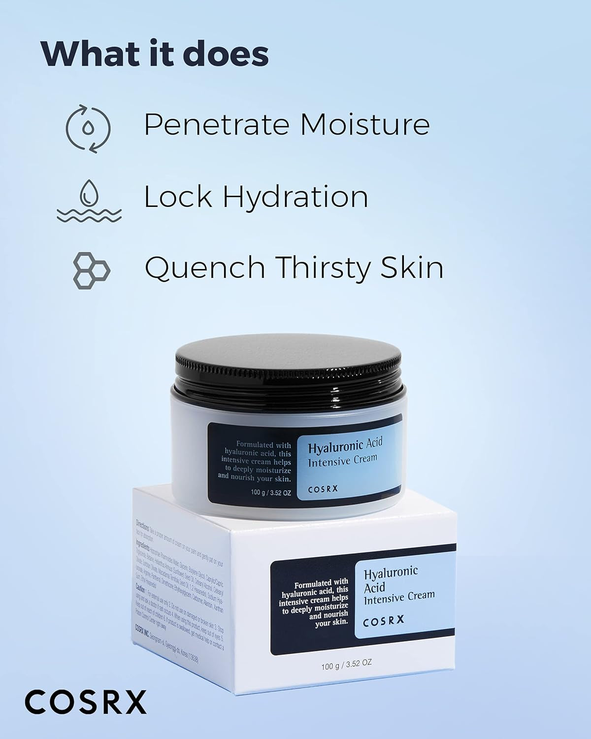 Ultimate Hydration Repair Duo - Hyaluronic Acid Intensive Cream + Snail Mucin 96% Essence, Long-Lasting Intense Hydration and Skin Repair Care