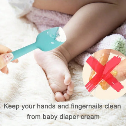 Baby Diaper Cream Applicator Silicone Scraper Scraper Butt Spatula Applicator with Suction Cup Silicone Applicator Care Tool