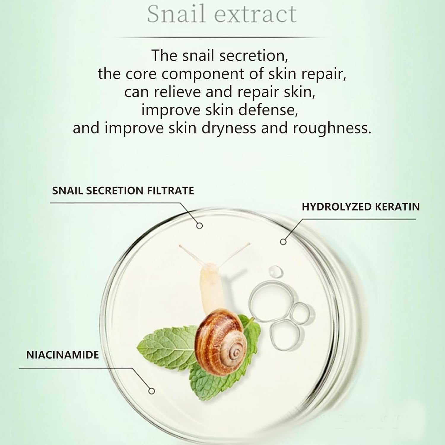 Snail Mucin Oil (60Ml) All in One Advanced Skin Repair Hydrating Serum, Snail Secretion Filtrate 96% & Hyaluronic Acid, Skincare, Animal Testing Free