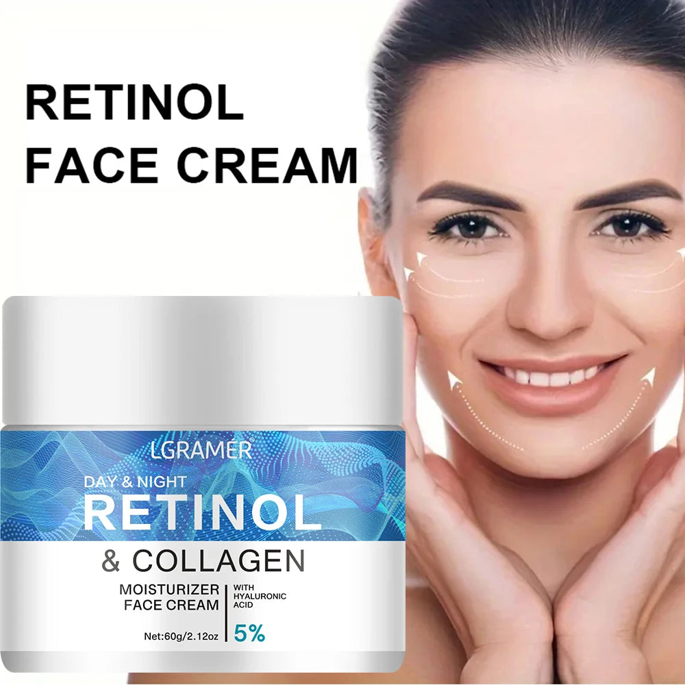 Retinol Firming Face Cream Lifting Neck Anti-Aging Remove Wrinkles Night Day Cream Moisturizing Facial Serum Body Skin Care