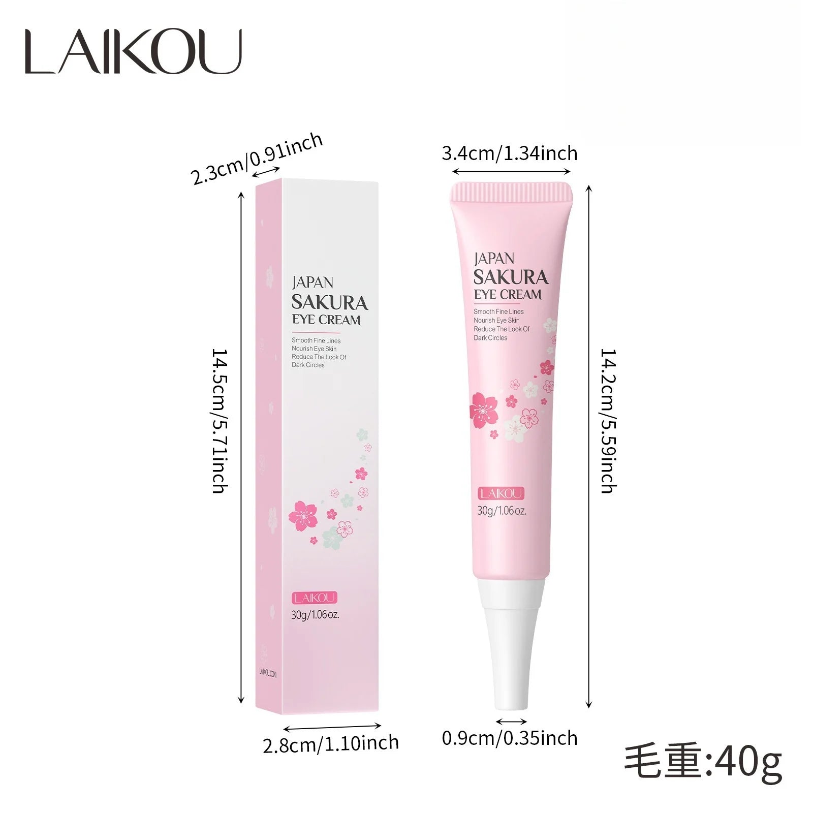 Japan Sakura Eye Cream 30G anti Aging Dark Circle Removal Moisturizing Wrinkle Reduction Eye Treatment for Women Men Cosmetics