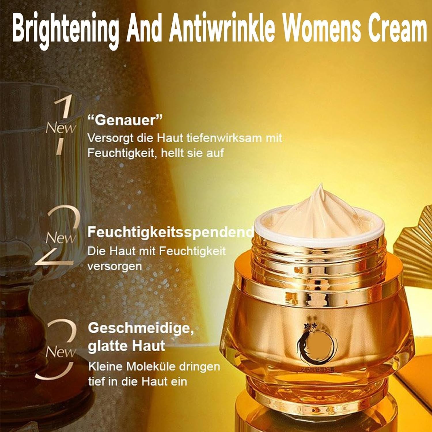 Ginseng Ganoderma Anti-Wrinkle Cream, anti Wrinkle Ginseng Face Cream, Ginseng anti Wrinkle Cream, Tightening Sagging Skin Reduce Fine Lines (1Pcs)