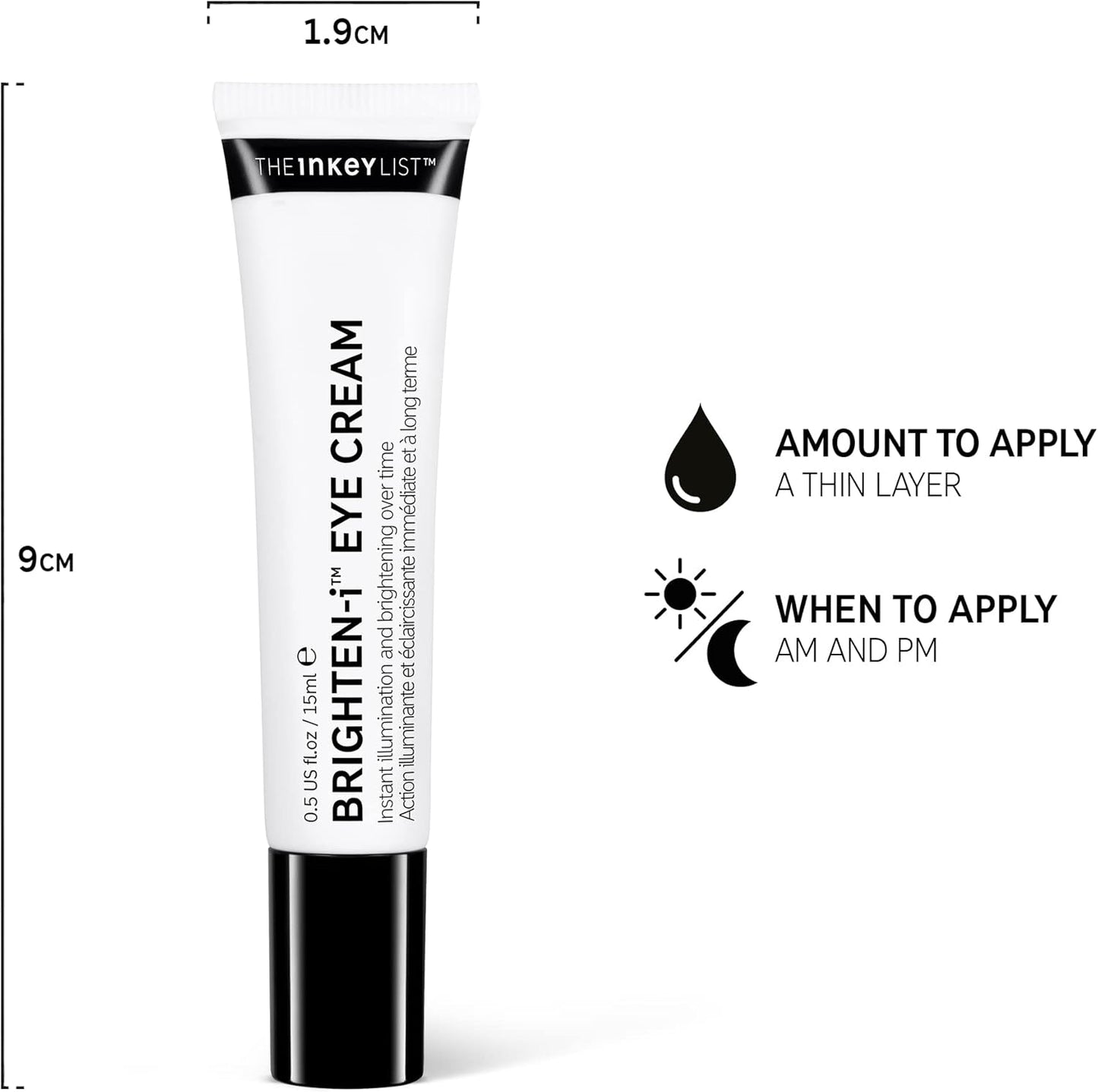 The INKEY List Brighten-I Eye Cream Éclaircit Instantanément Les Cernes Sous Les Yeux 15 Ml