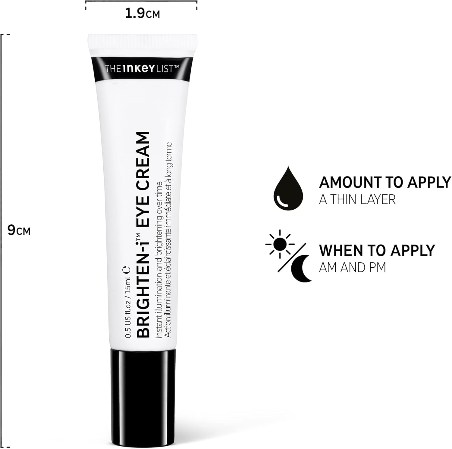 The INKEY List Brighten-I Eye Cream Éclaircit Instantanément Les Cernes Sous Les Yeux 15 Ml