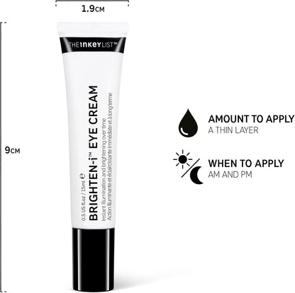 The INKEY List Brighten-I Eye Cream Éclaircit Instantanément Les Cernes Sous Les Yeux 15 Ml