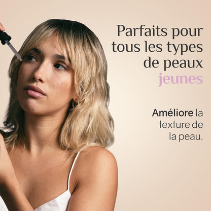 Sérum Visage Avec Bakuchiol, Le Rétinol Végétal. Serum anti Rides Concentré Pour Femmes, Améliore La Texture De La Peau. Avec De L’Acide Hyaluronique, Convient Aux Peaux Sensibles