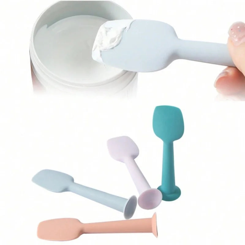 Baby Diaper Cream Applicator Silicone Scraper Scraper Butt Spatula Applicator with Suction Cup Silicone Applicator Care Tool