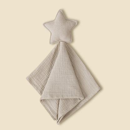 New Plain Colour Star&Moon Model 40*40CM Super Skin-Friendly Pure Cotton Baby Sleep Soothing Towel &Toy